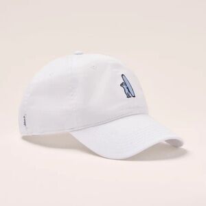 johnnie-O White Cotton Twill Topper Baseball Cap